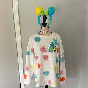 Disney Parks Soft Fuzzy Pixar & Friends Spirit Jersey- Adult M with Ears